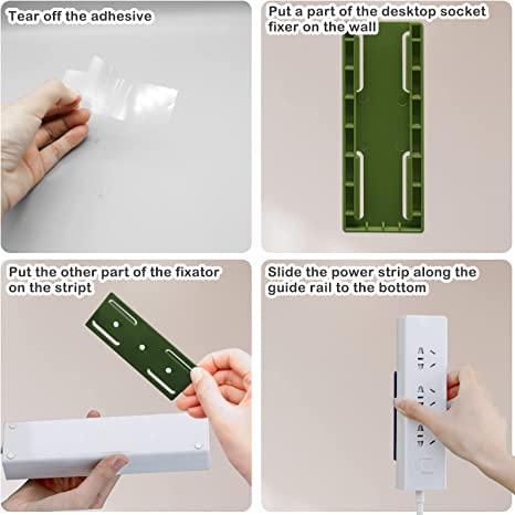 Heavy-Duty Power Strip Wall Mount Holder