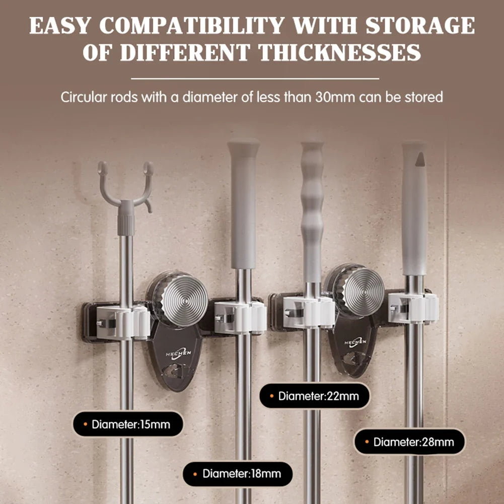 Wall Mount Mop Grippers Holder